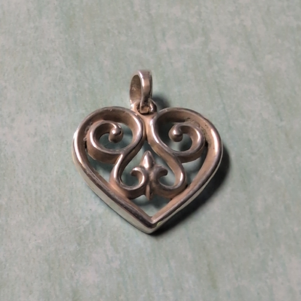 James Avery retired love french scroll pendant.